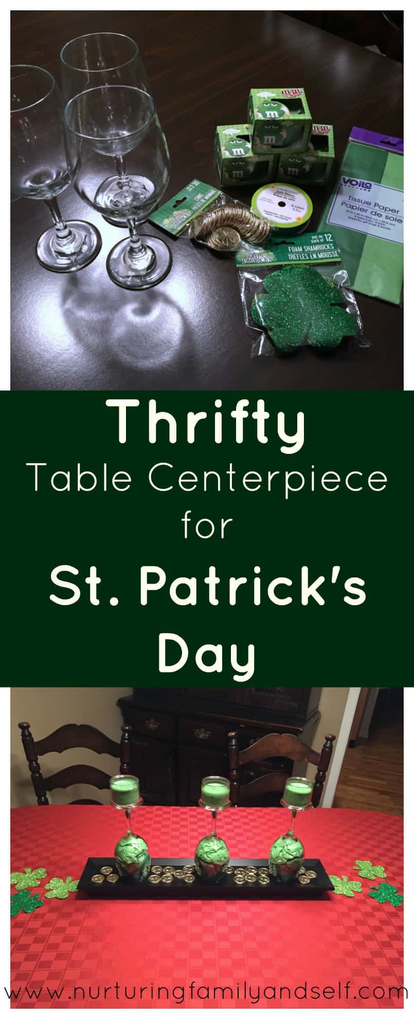 Thrifty St Pats Table Centerpiece