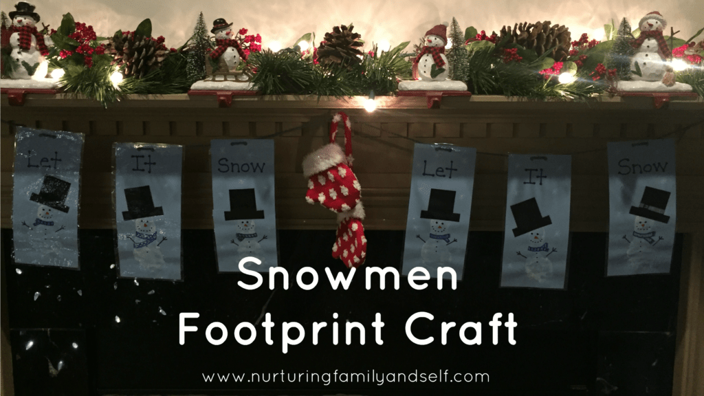 How to Make A Winter Decoration Using Footprint Snowmen