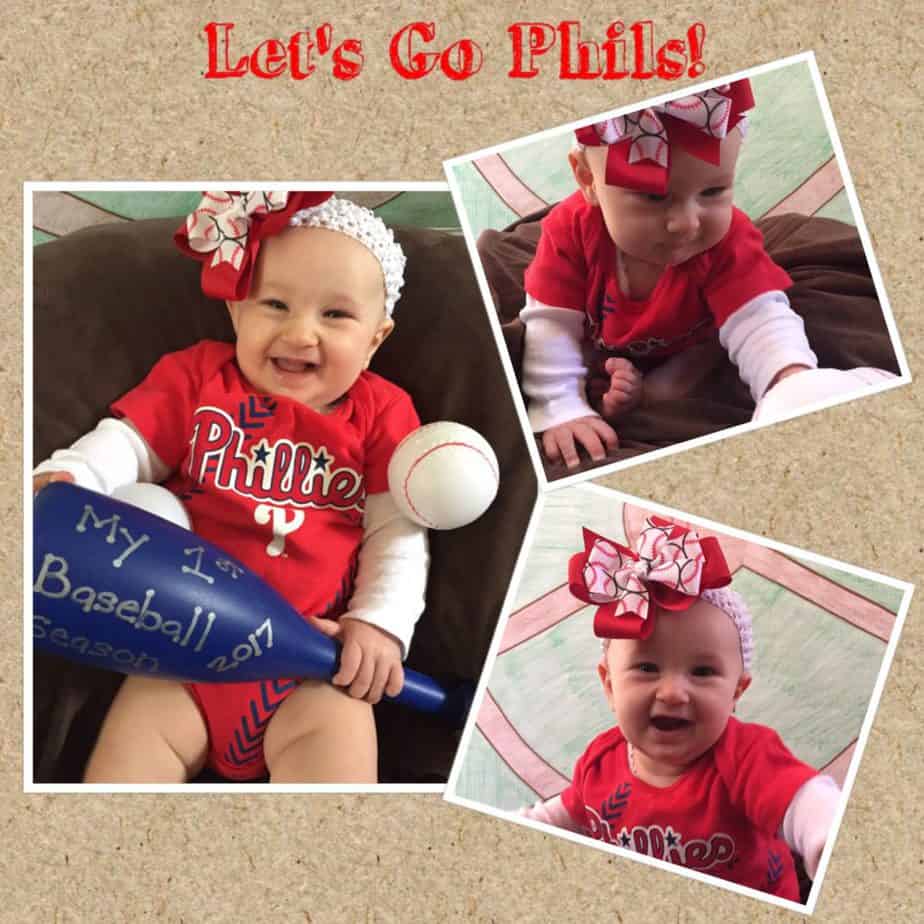 Phillies Baseball At-Home Baby Photo Shoot