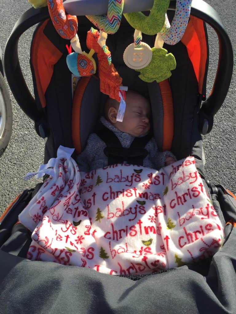 A Christmas Morning Walk with the Jogging Stroller