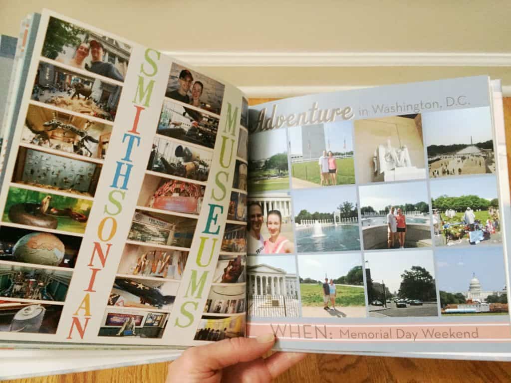Page Layout inside Photo Book Washington D.C.