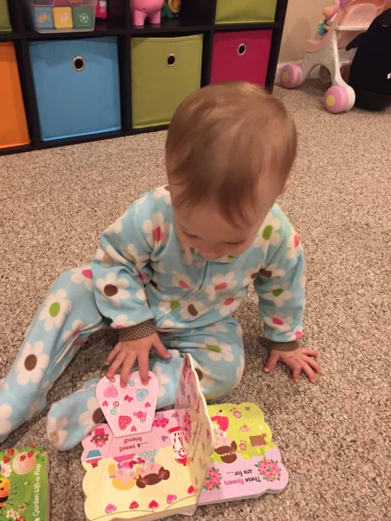 Toddler Lifting Flap of Valentines Day Chunky Lift A Flap Book