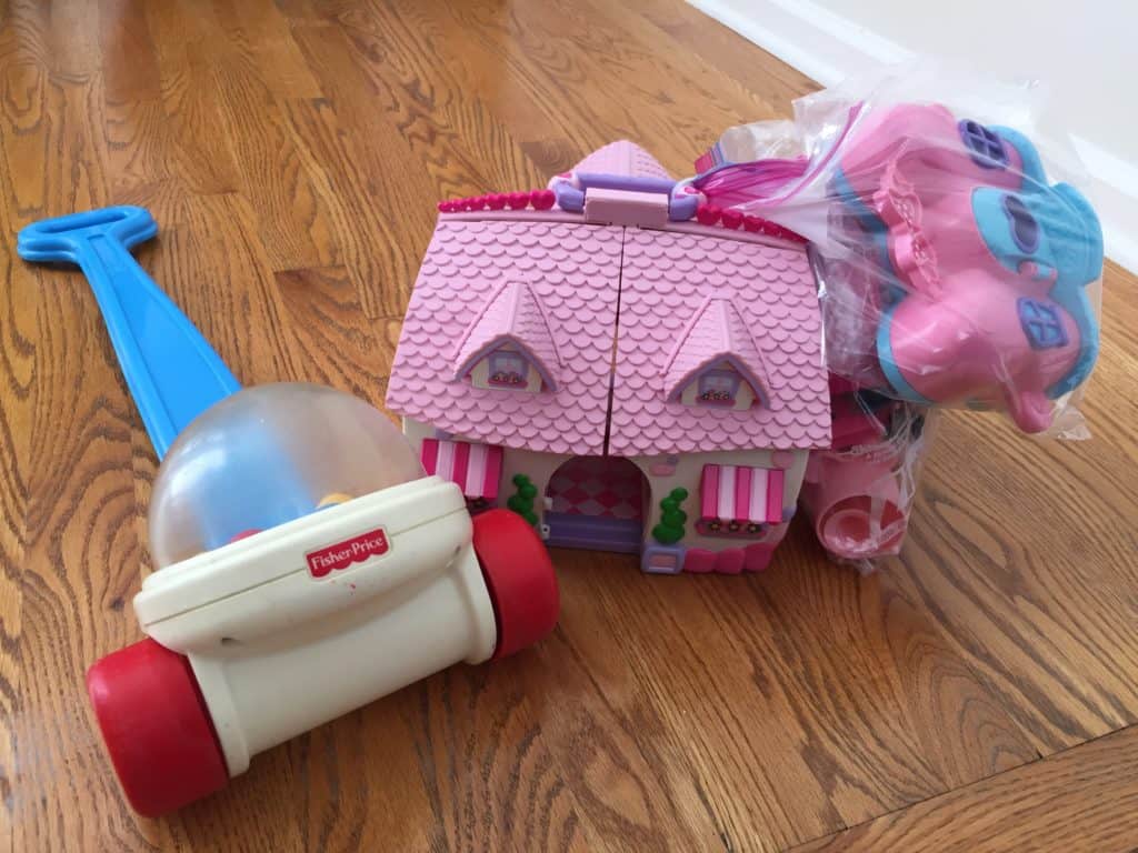 Consignment sales are a great place to find discounted toys for your child.