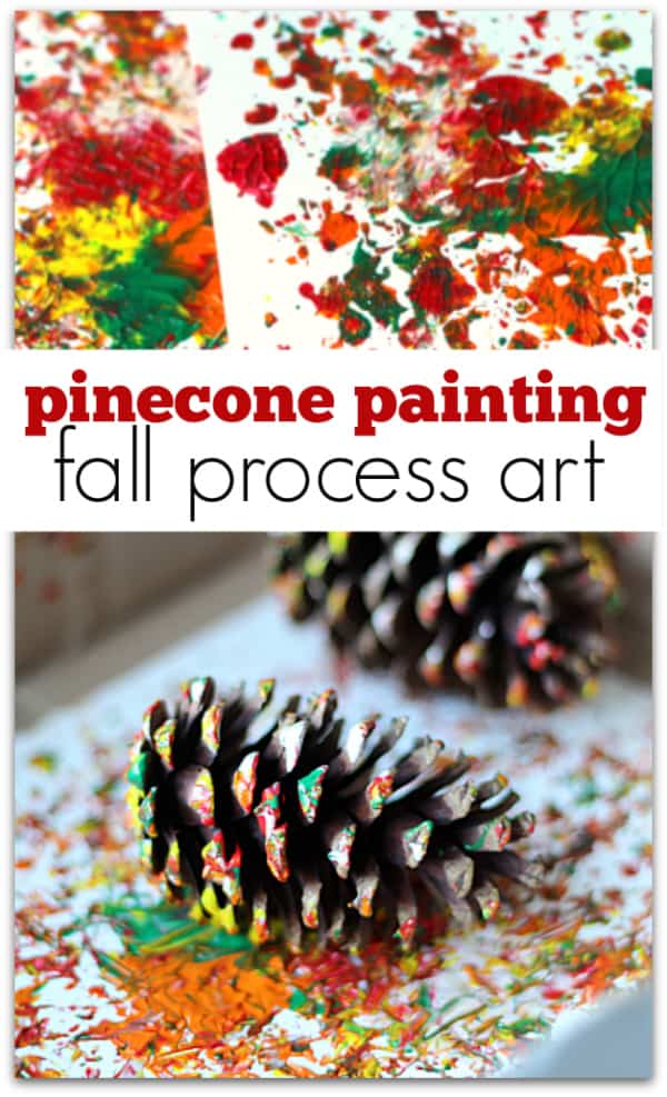 Pinecone-painting-fall-process-art-for-preschool-from-No-Time-For-Flash-Cards