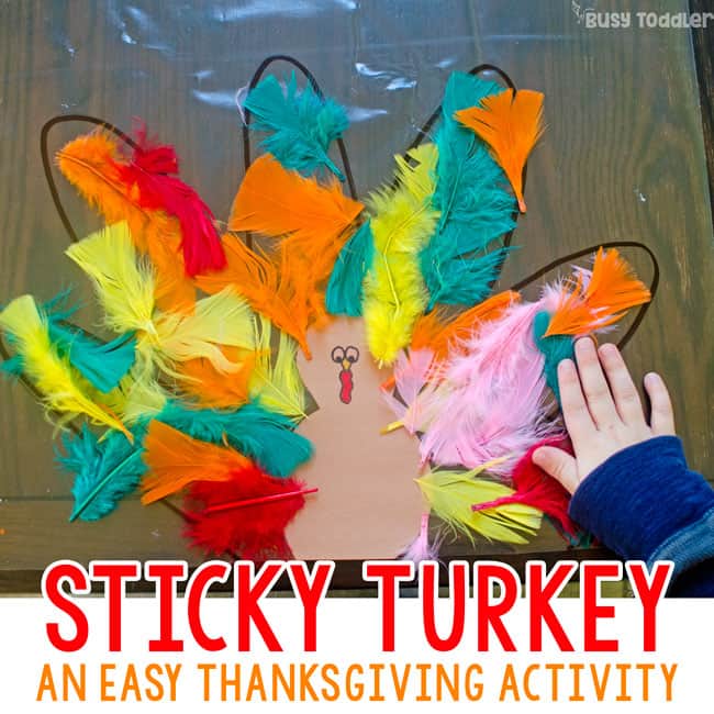 Sticky Thanksgiving Turkey - Busy Toddler