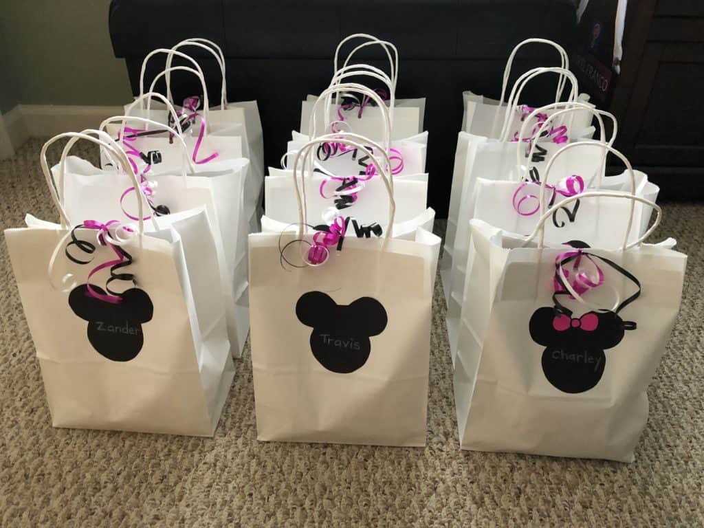 Minnie Mouse 2nd Birthday Party Favor Bags Finished