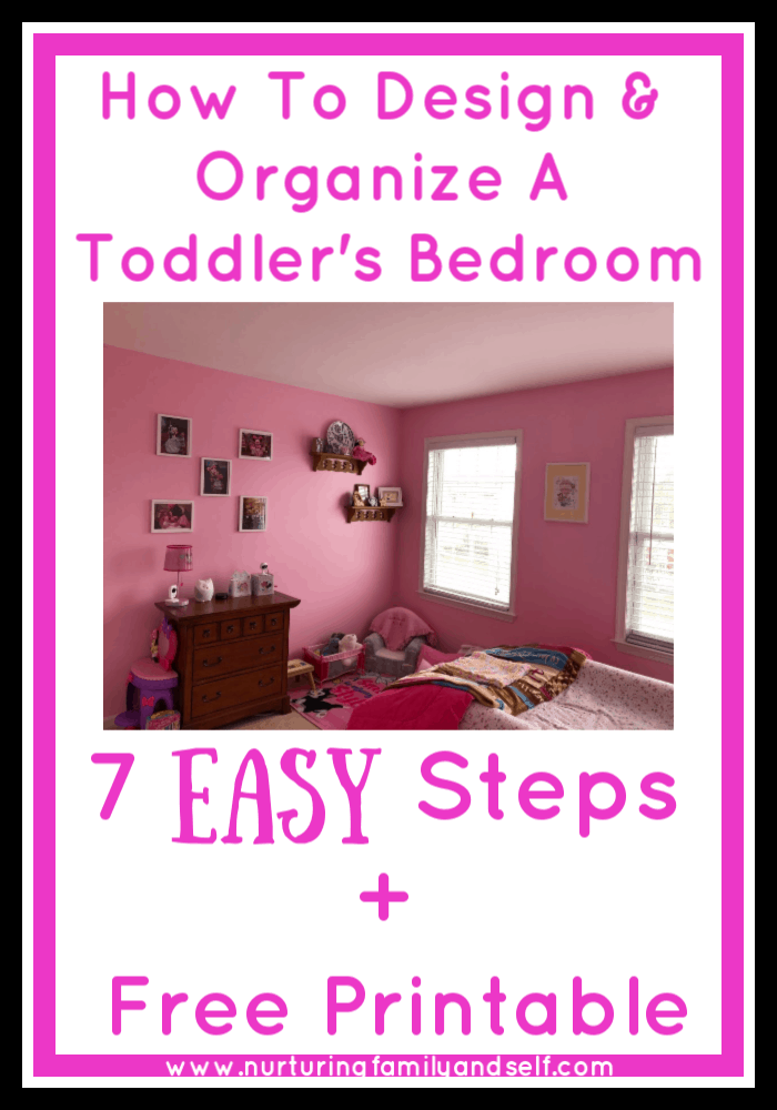 You can design, create and organize a toddler bedroom in 7 steps. Create a bedroom space designed with your toddler in mind. A bedroom she will love to spend time in.