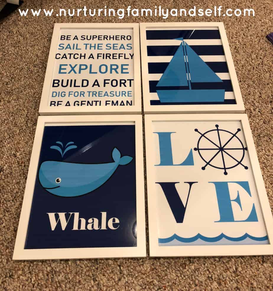 Whale Prints for Nursery Decoration