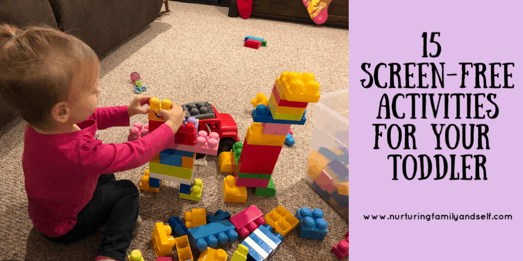 These 15 screen-free activities for toddlers are easy and inexpensive to set up, grow with your child, and encourage imaginative play.