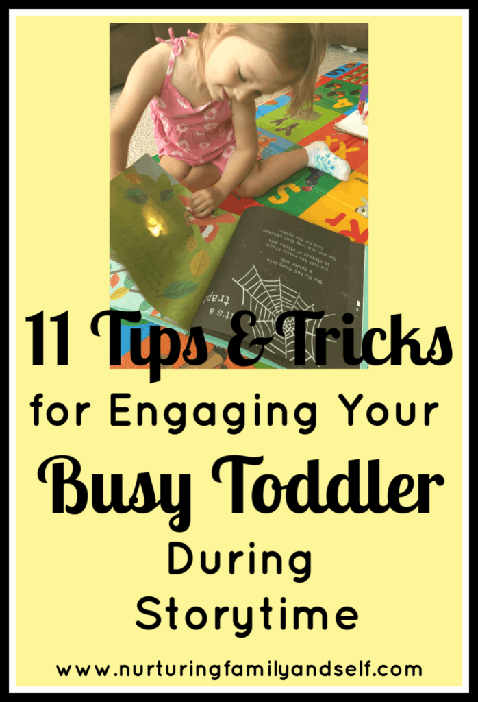 Reading to young children is so important. These 11 reading tips and tricks will keep your busy toddler engaged from the beginning to the end of a book.