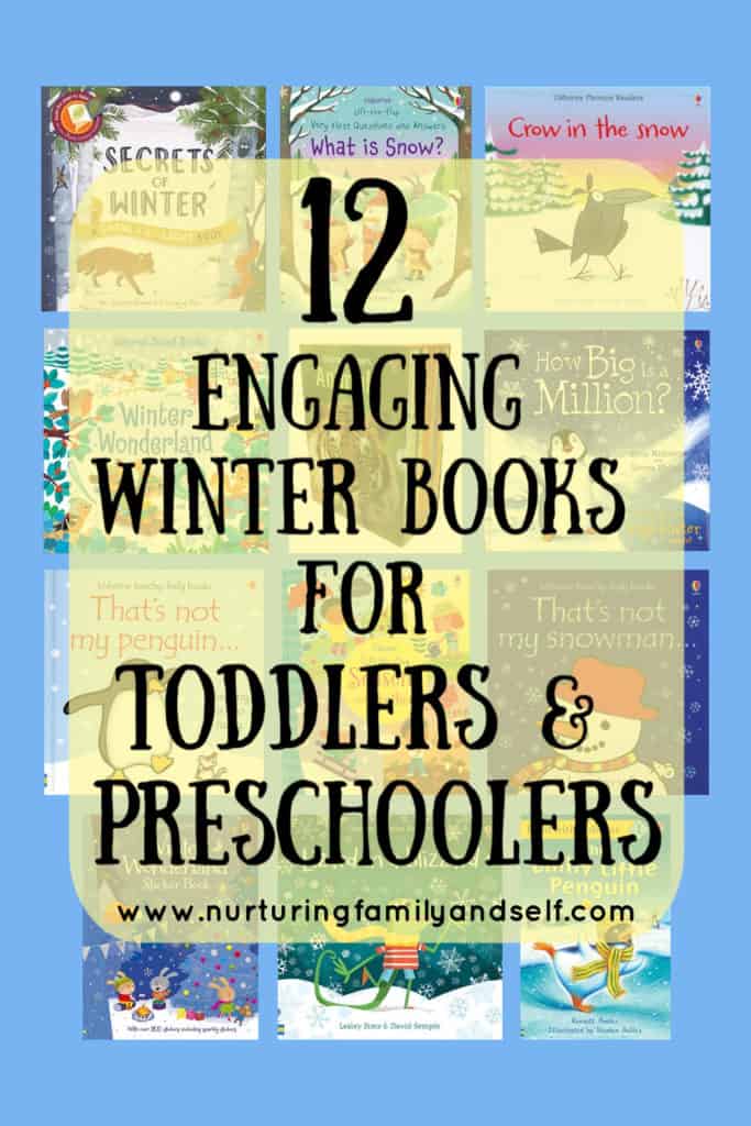 Reading seasonal books is a great way to build your toddler's vocabulary, nurture her ongoing curiosity & love of asking questions, and engage in meaningful conversation with her. These 12 winter books are engaging, fun, high-interest and durable. They can engage readers from Baby to Kindergartner.