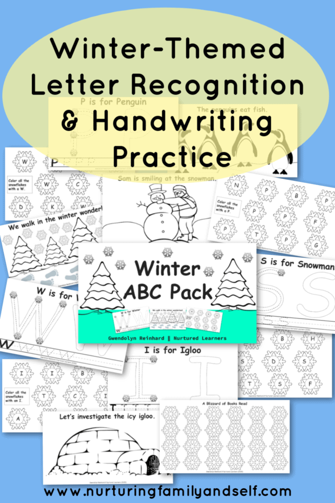 This 16-page booklet is filled with winter-themed practice opportunities for tracing, writing and identifying uppercase letters W, S, I and P. Along with each letter is a fun winter coloring sheet with a supporting sentence to build winter vocabulary and offer an additional opportunity for identifying the focus letter. The last page of the booklet is a snowflake tracking sheet to keep track of the winter books you read with your toddler, preschooler or young reader.