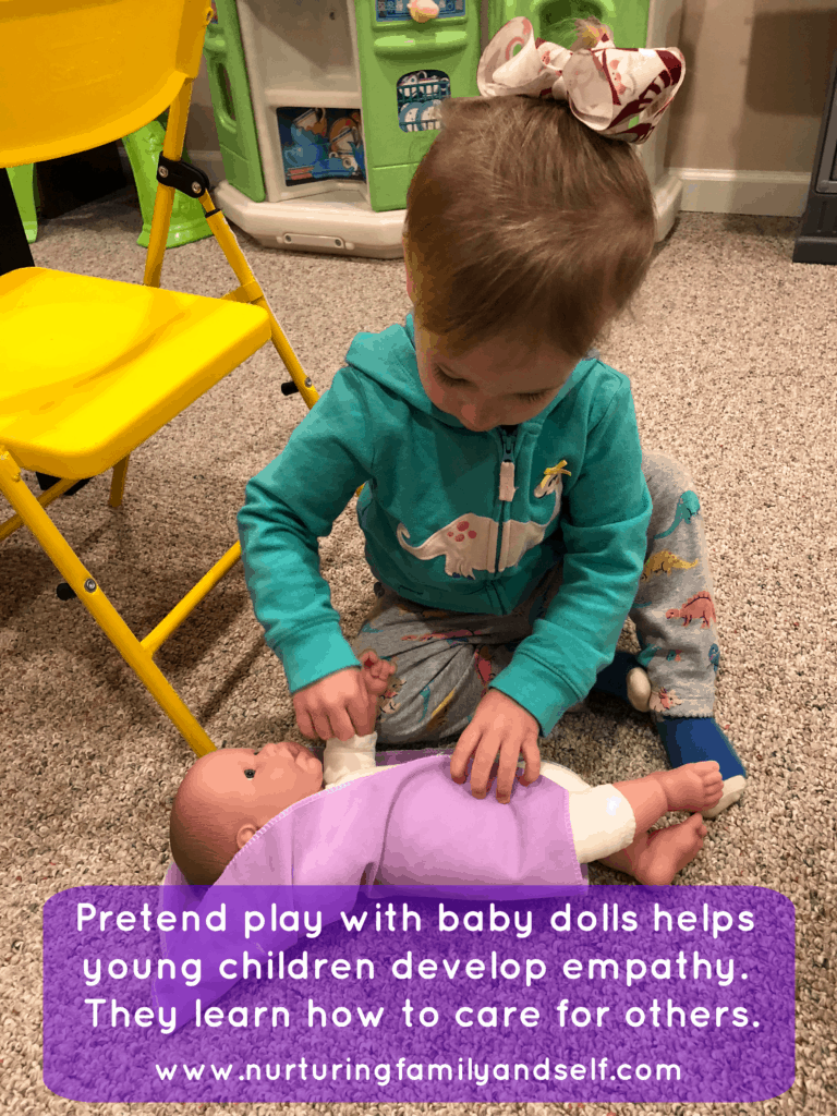 Pretend play is beneficial for young children because it builds all the necessary skills critical for future success. It is the most involved form of play and can help children cope with their feelings. 