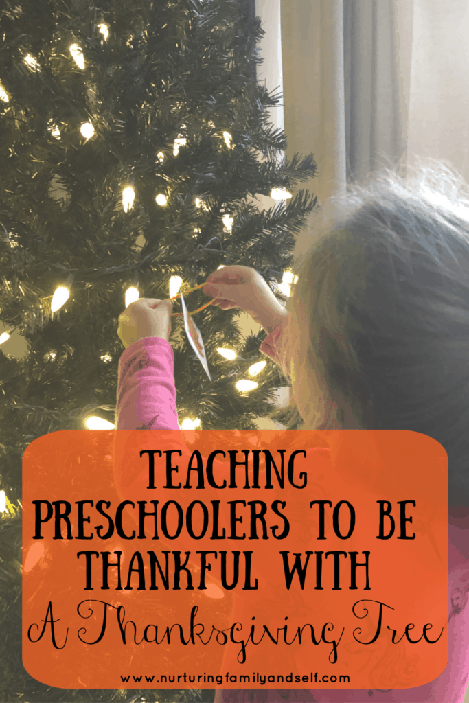 A Thankful Tree is the perfect way to teach your preschoolers and toddlers about being thankful. Decorating it with thankful leaves is a fun activity, too!