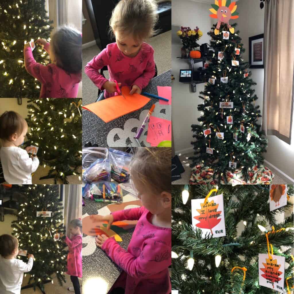 A Thankful Tree is the perfect way to teach your preschoolers and toddlers about being thankful. Decorating it with thankful leaves is a fun activity, too!