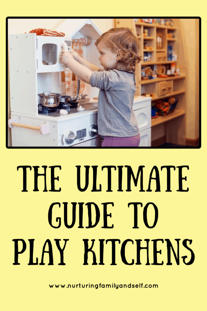 The play kitchen provides ample opportunities for learning, dramatic play and fun. It nurtures and supports your child's development in so many ways. A play kitchen is by far the most important toy you can put in the playroom. 