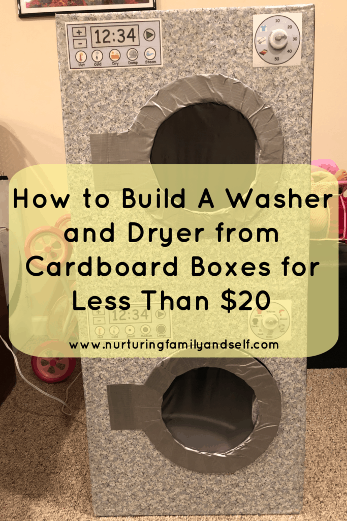 Setting up a laundry dramatic play area for young children has huge benefits. It's cheap and easy to build a washer and dryer from cardboard boxes. Lots of learning happens during laundry dramatic play.