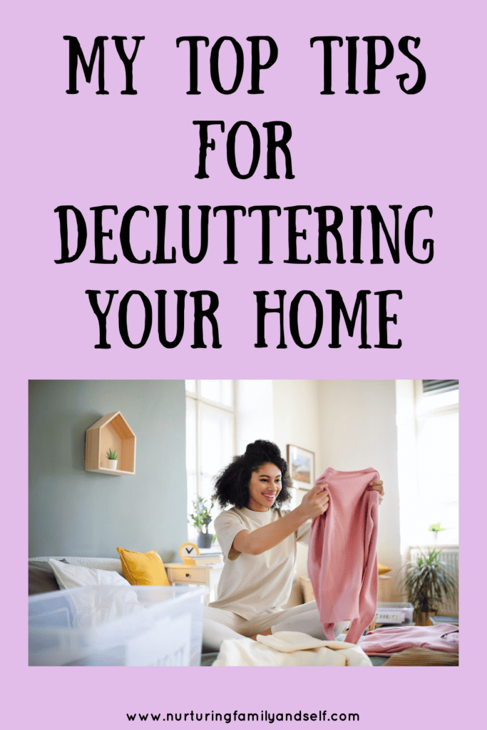These are my top tips for decluttering your house and getting rid of excess items in your home. Click here to follow my simple steps to declutter your home today!