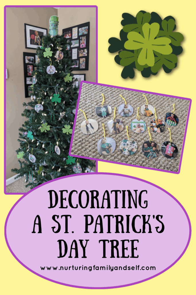 Shamrocks and green beads add pops of green to your tree for St. Patrick's Day.